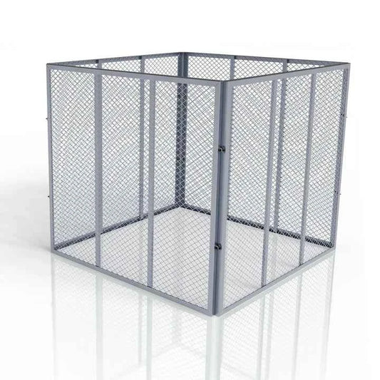 Metall Komposter für Gartenabfälle 450L Silber