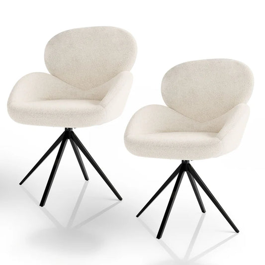 2er Esszimmerstuhl Drehstuhl Albano Creme