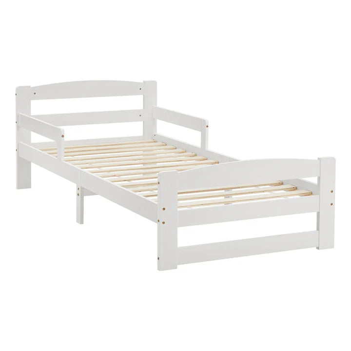 Letto per ragazzi 90 x 200 cm letto in legno Arona con rete a doghe bianco