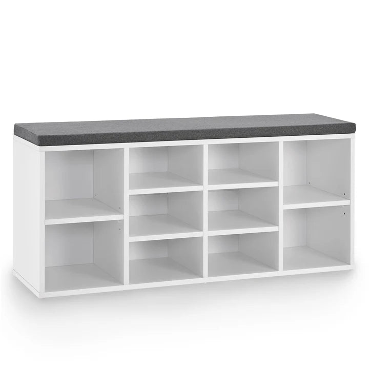 Schuhregal 104x30x48 cm Weiss