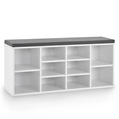 Schuhregal 104x30x48 cm Weiss