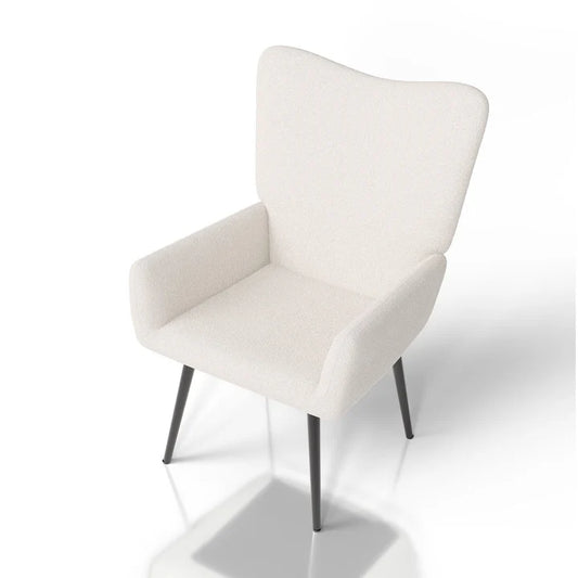 Ohrensessel Relaxsessel skandinavischen Design Bouclé Beige