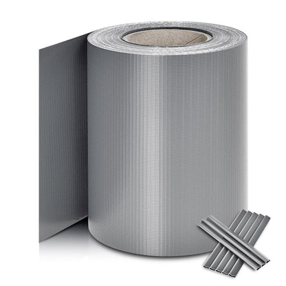 Pannello di recinzione con strisce di privacy in PVC grigio chiaro