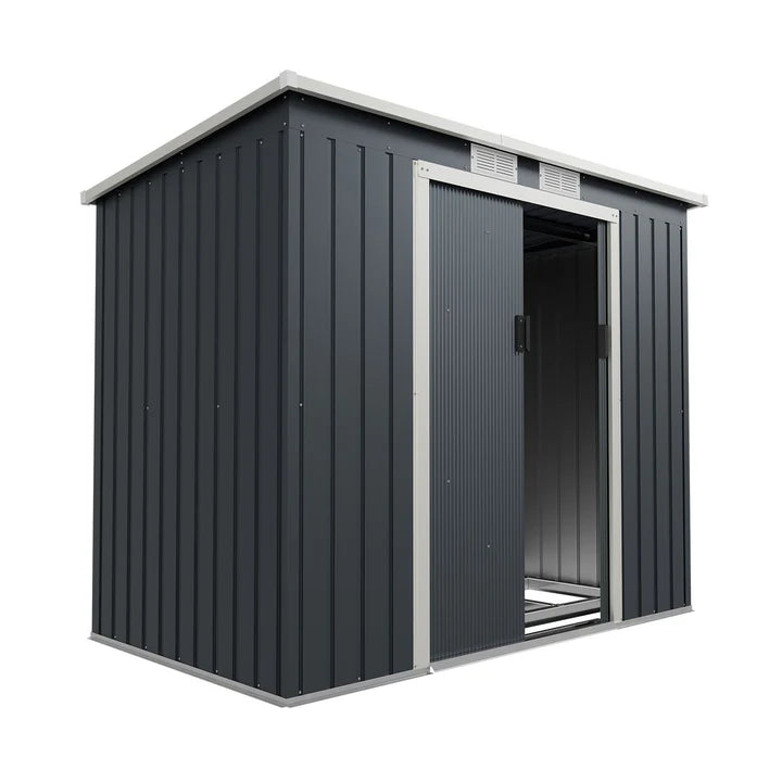 Metall Geräteschuppen Gerätehaus M mit Pultdach in anthrazit