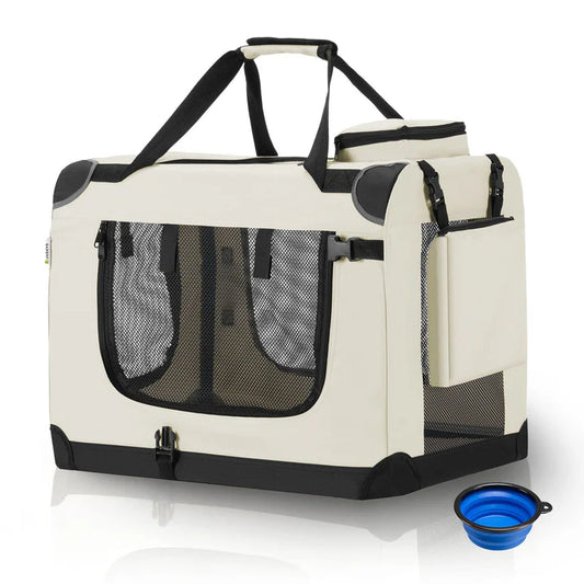 faltbare Hundetransportbox Lassie M (beige)