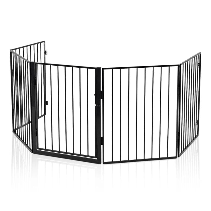 Metall Kaminschutzgitter 300 cm mit Tür und Befestigungsmaterial