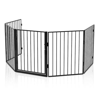 Metall Kaminschutzgitter 300 cm mit Tür und Befestigungsmaterial