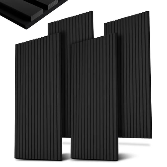 Wandpaneele 4er Set Akustik Schwarz