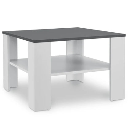 Couchtisch 60x60 cm Weiss Dunkelgrau