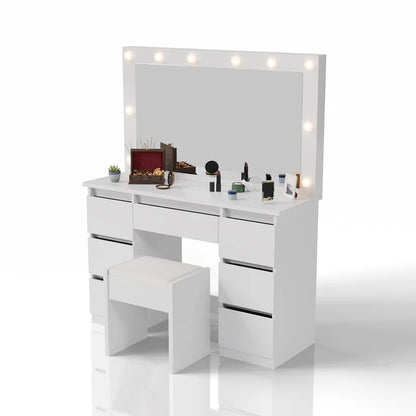 Schminktisch mit Spiegel Lilia mit Hocker Melly