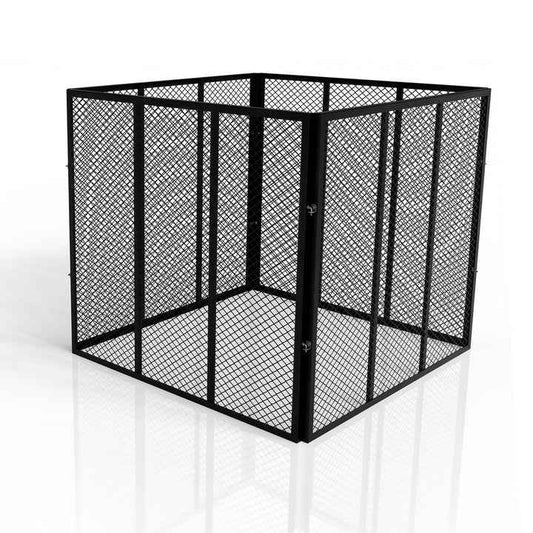 Metall Komposter für Gartenabfälle 450L Schwarz