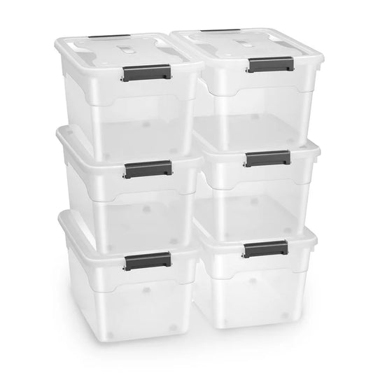 Aufbewahrungsbox 30 L mit Deckel 6er Set