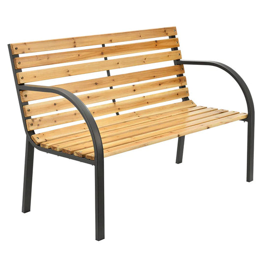 2 Sitzer Gartenbank Modena aus lackiertem Holz und Stahl