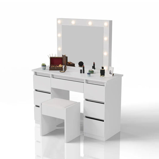 Schminktisch mit Spiegel Talea mit Hocker Melly