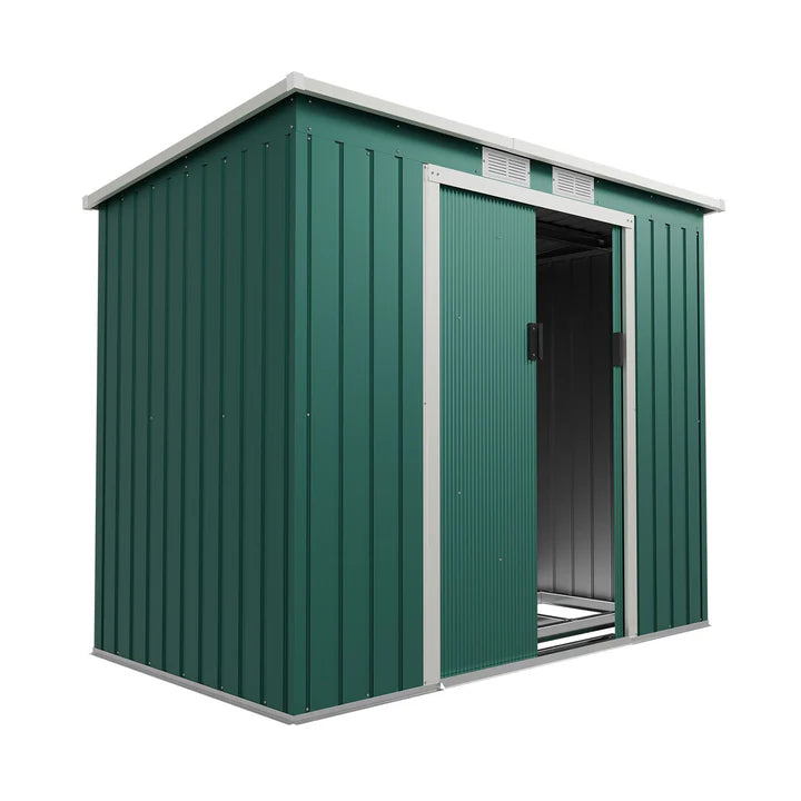 Abri à outils en métal Abri à outils M avec toit en appentis en vert foncé