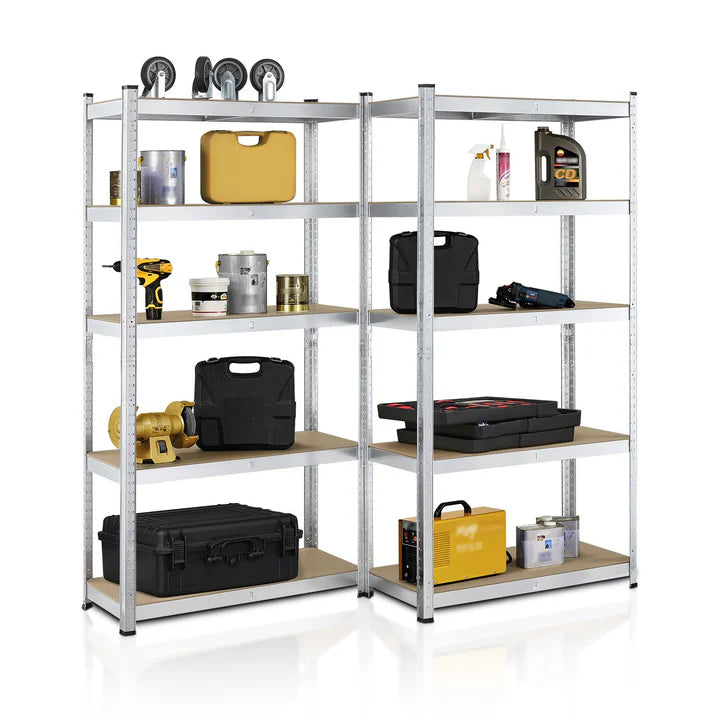 Set di 2 ripiani portaoggetti ripiani robusti "Basic" 180 x 90 x 40 cm