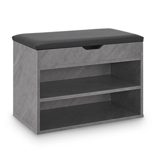 Schuhregal Betonoptik Grau 60x30x44 cm – Modernes Design für Ihren Flur