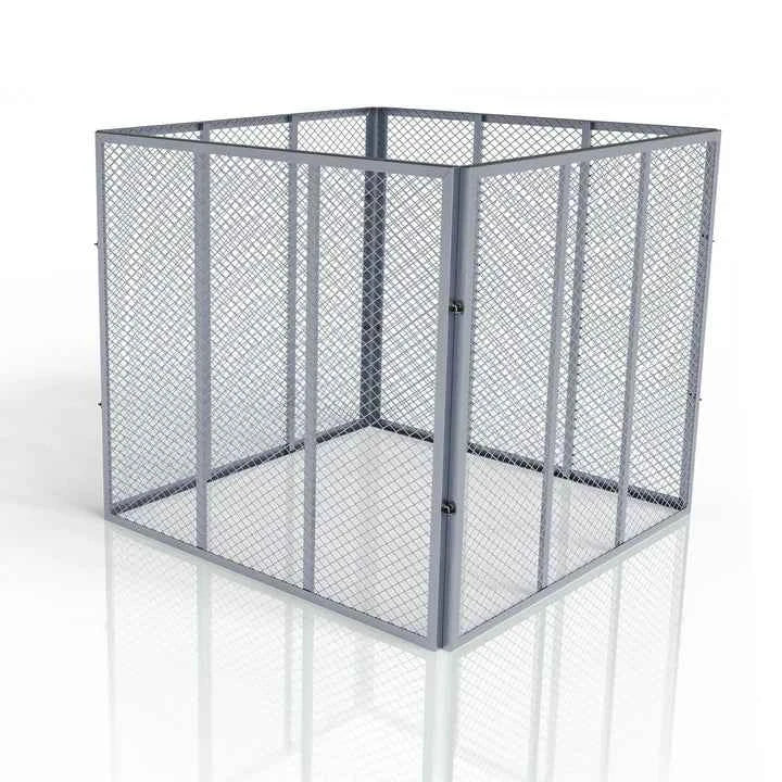 Metall Komposter für Gartenabfälle 800L Silber