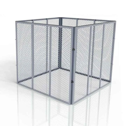 Metall Komposter für Gartenabfälle 800L Silber