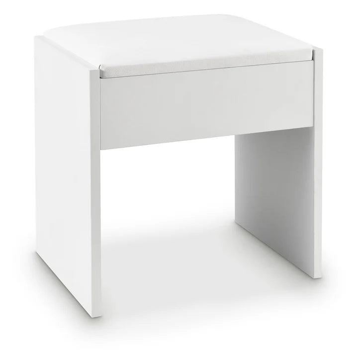 Tabouret coiffeuse Melly en blanc