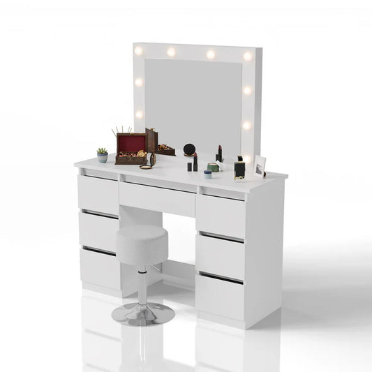 Schminktisch mit Spiegel Talea mit Hocker Tonia