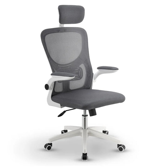Bürostuhl Baltimore höhenverstellbar Grau Weiss - Palo24