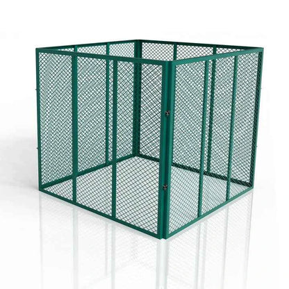 Metall Komposter für Gartenabfälle 450L Dunkelgrün