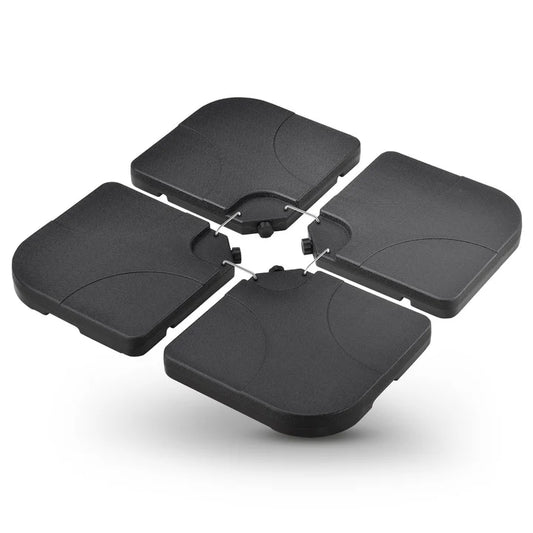Schirmgewicht 4er Set Quad befüllbar bis 80kg aus HDPE schwarz