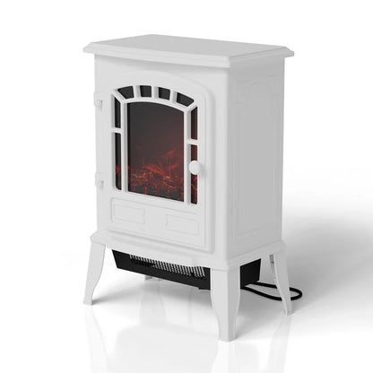 Elektrokamin 2000W mit Flammeneffekt Weiss