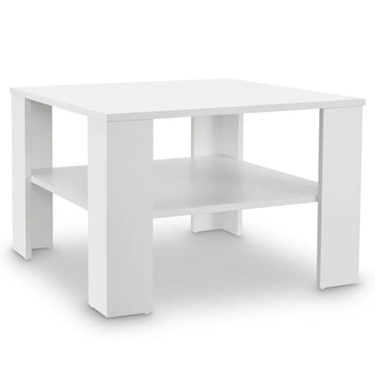 Table basse d'appoint en blanc 60x60 cm