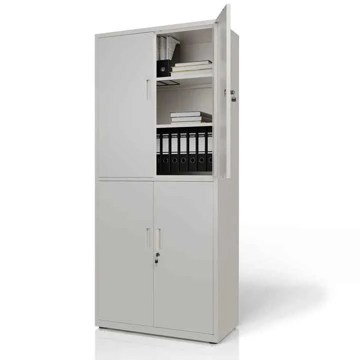 Aktenschrank Büroschrank aus Metall Weiss