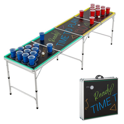 Tavolo da Beer Pong Colorido con illuminazione