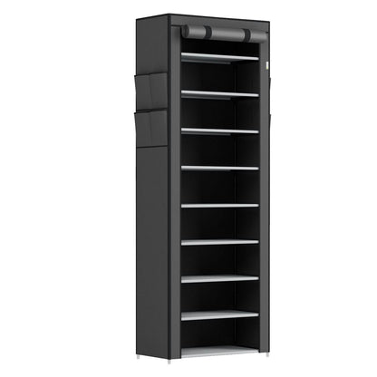 Schuhschrank M aus Stoff 9 Ebenen Grau - Palo24