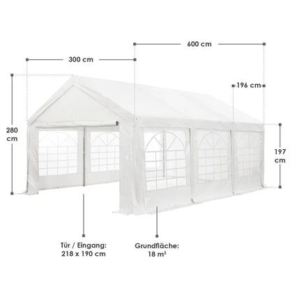 Partyzelt Gala 3x6 m in Weiss