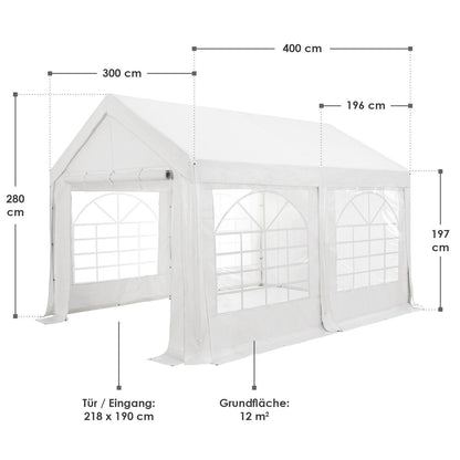 Tenda per feste Gala 3 x 4 m in bianco