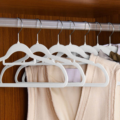 Kleiderbügel Samt 30er Set Weiss - Palo24