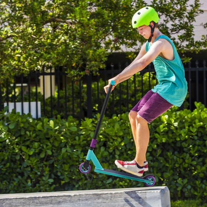 Stunt Scooter Retro Purple in Blau Lila Trick Roller mit 360° Lenkung