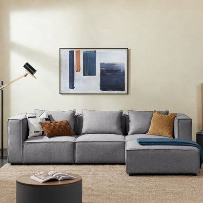 Modulares Sofa Domas L - 3 Sitzer Dunkelgrau