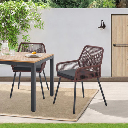 2er Set Rope Gartenstühle Kastos