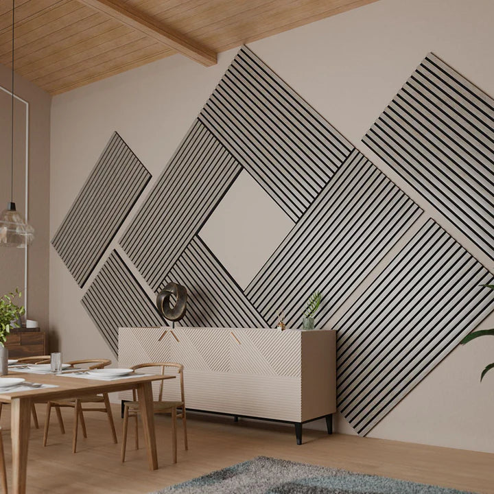 Wandpaneele 4er Set Akustik Schwarz