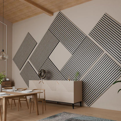 Wandpaneele 4er Set Akustik Schwarz