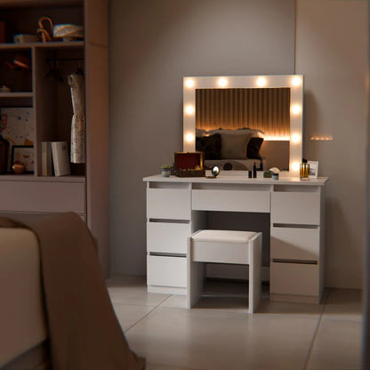 Schminktisch mit Spiegel Talea mit Hocker Melly