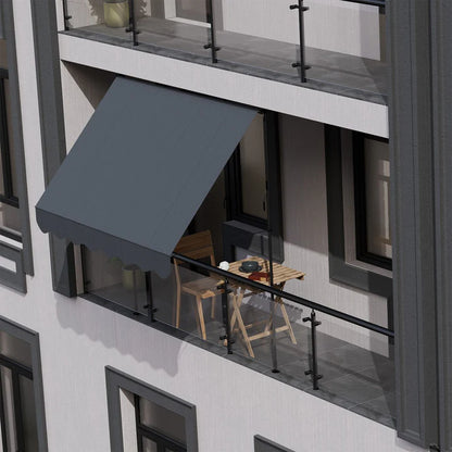 Klemmmarkise Kapstadt 250x120 cm Grau - Palo24