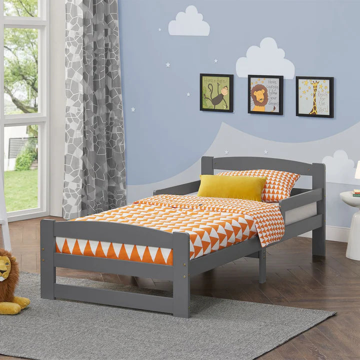 Letto per ragazzi 90 x 200 cm letto in legno Arona con rete a doghe grigio