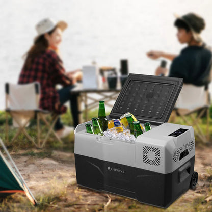 Glacière à compresseur Yukon 30 l en gris, contrôle par application et prise de chargement USB