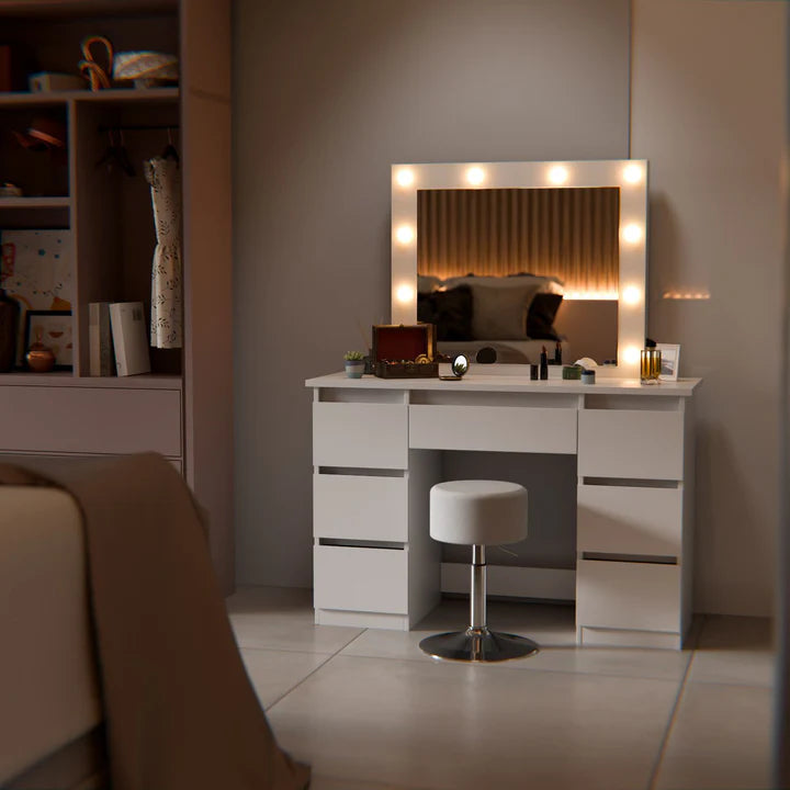 Schminktisch mit Spiegel Talea mit Hocker Tonia
