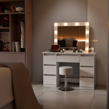 Schminktisch mit Spiegel Talea mit Hocker Tonia