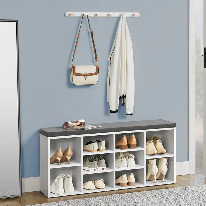 Schuhregal 104x30x48 cm Weiss