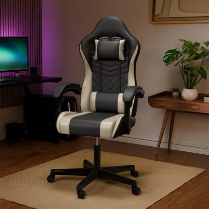 Bürostuhl Gamingstuhl HyperSeat schwarz/beige