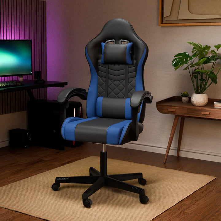 Bürostuhl Gamingstuhl HyperSeat schwarz/blau